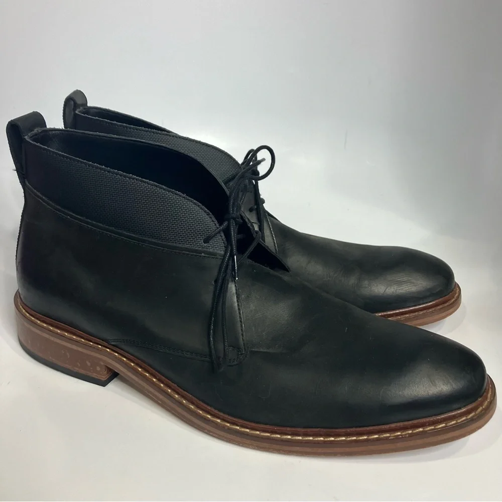 Cole Haan Colton black leather‎ chukka boots men’s size 13 business dress shoes